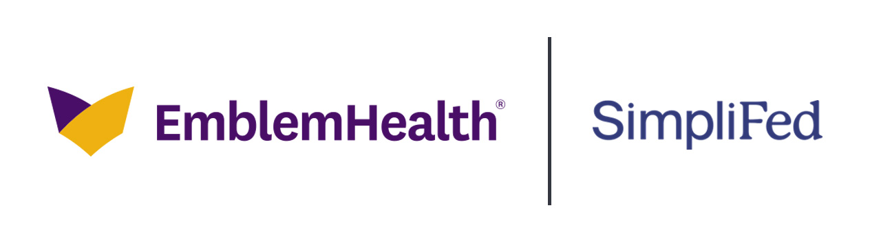 Dual logo of EmblemHealth and SimpliFed
