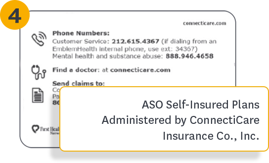 Sample ID Card - ASO Self-Insured Plans Administered by ConnectiCare Insurance Co., Inc.